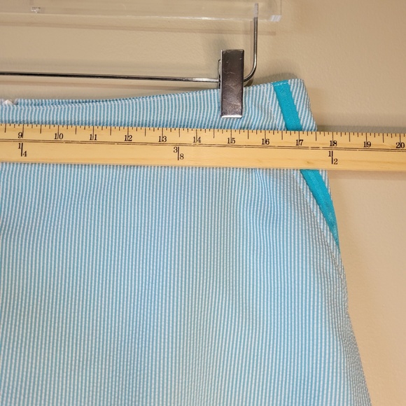 Lady Hagen Blue & White Pin Striped Skort Textured Size 10 Athletic Golf - Picture 5 of 11